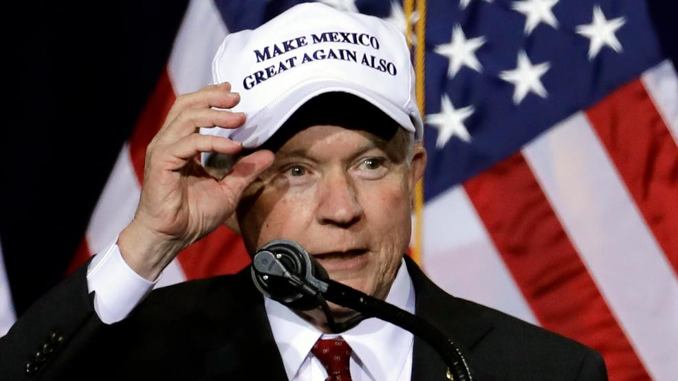 Campaign 2016 Trump Hat Jeff Sessions Make Mexico Great Again 2d.jpg