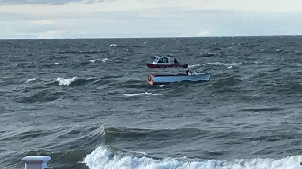High wind and waves disables boat and strands boaters off Sand Point in Huron County - nbc25news.com
