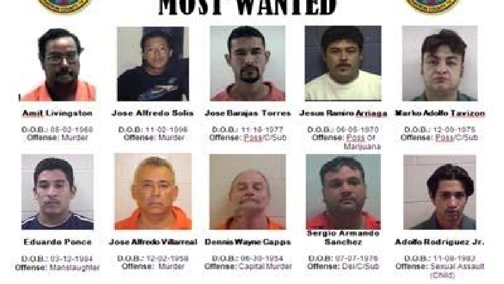 Officials update Cameron County's 'Top 10 Most Wanted' KGBT