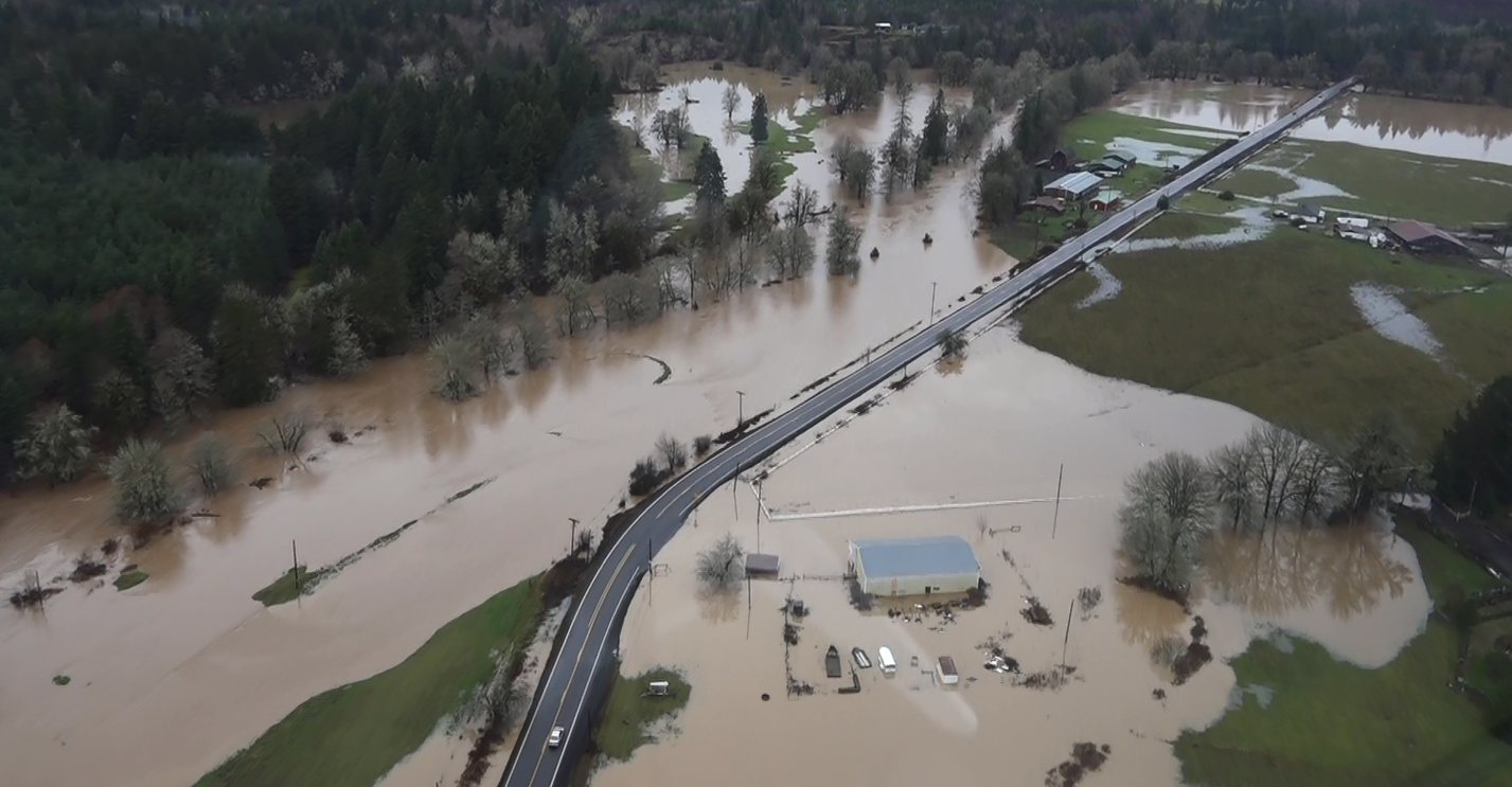 Aerial photos Flooding, landslides in NW Oregon KATU