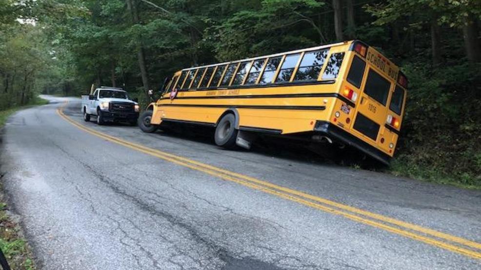 Kanawha County school bus runs off road in Sissonville WCHS