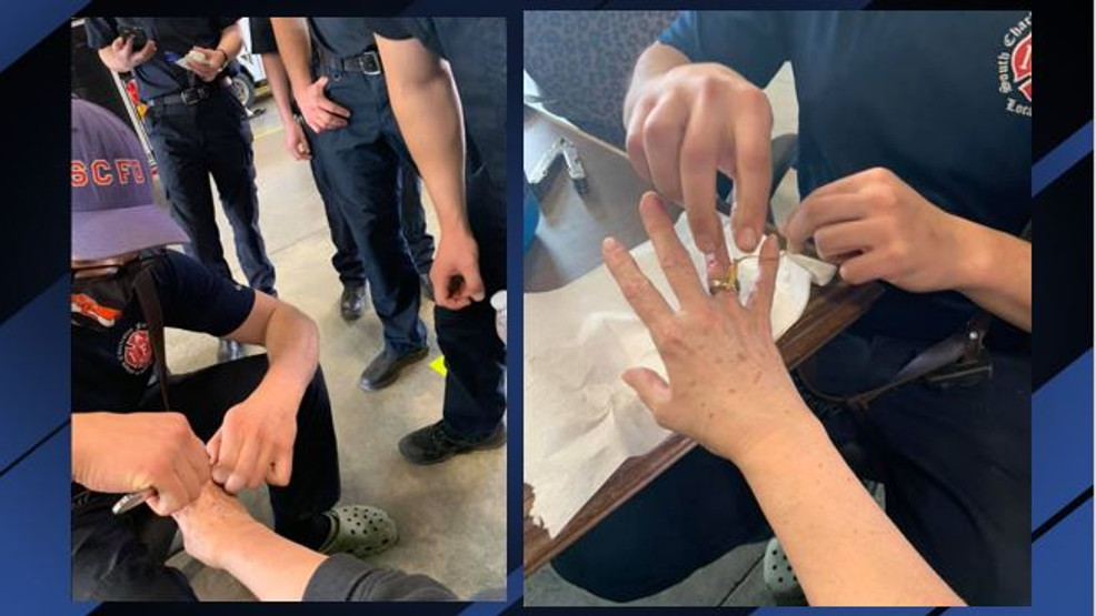 Unusual rescue South Charleston firefighters help woman with rings